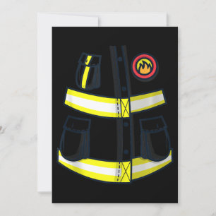 Feuerwehrmann Feuerwehr Kostüm Halloween Einfache  Einladung