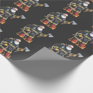 Feuerwehrmann Feuerwehr Weihnachtsbaum Santa Xmas Geschenkpapier