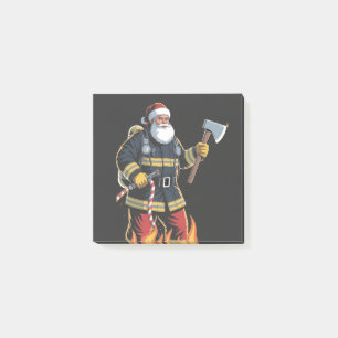 Feuerwehrmann Feuerwehrauto Weihnachtsbaum Santa X Post-it Klebezettel