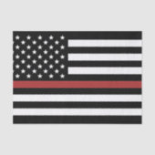 Feuerwehrmann: Feuerwehrleute mit roter Linie Rett Seidenpapier (Vorderseite)