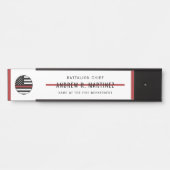 Feuerwehrmann: Feuerwehrleute mit roter Linie Rett Türschild (Vorderseite )