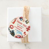 Feuerwehrmann Feuerwehrmann 1. Geburtstag Party Geschenkanhänger (Beispiel)