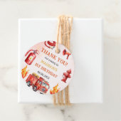 Feuerwehrmann Feuerwehrmann 1. Geburtstag Party Geschenkanhänger (Beispiel)