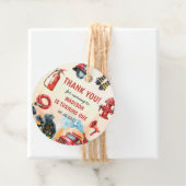 Feuerwehrmann Feuerwehrmann 1. Geburtstag Party Geschenkanhänger (Beispiel)