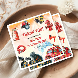 Feuerwehrmann Feuerwehrmann 1. Geburtstag Party Serviette