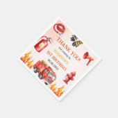 Feuerwehrmann Feuerwehrmann 1. Geburtstag Party Serviette (Ecke)