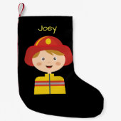 Feuerwehrmann - Feuerwehrmann - Cartoon Kleiner Weihnachtsstrumpf (Vorderseite)