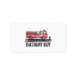 Feuerwehrmann Feuerwehrmann Der Geburtstag der Fam Adressaufkleber