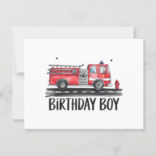 Feuerwehrmann Feuerwehrmann Der Geburtstag der Fam Postkarte