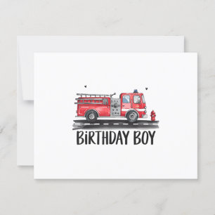 Feuerwehrmann Feuerwehrmann Der Geburtstag der Fam RSVP Karte