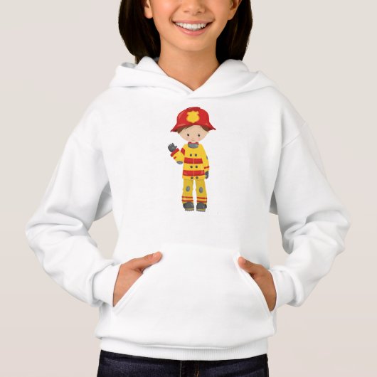 Feuerwehrmann, Feuerwehrmann, Feuerwehr, braunes H Hoodie (Vorderseite)
