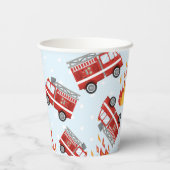 Feuerwehrmann-Feuerwehrmann-Geburtstagspartei Papi Pappbecher (Rückseite)