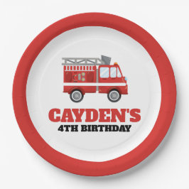 Feuerwehrmann-Feuerwehrmann-Geburtstagspartei Papi Pappteller