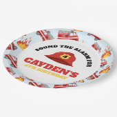 Feuerwehrmann-Feuerwehrmann-Geburtstagspartei Papi Pappteller (Schrägansicht)