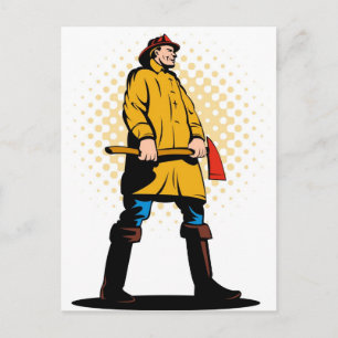 Feuerwehrmann, Feuerwehrmann und Feuerwehrmann Postkarte