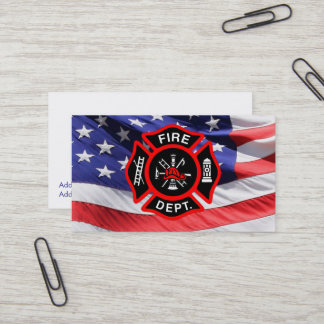 Feuerwehrmann-Flagge-Malteserkreuz Visitenkarte