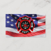 Feuerwehrmann-Flagge-Malteserkreuz Visitenkarte (Vorderseite)