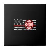 Feuerwehrmann-Flagge u. Florian Kreuz Fliese (Vorderseite)