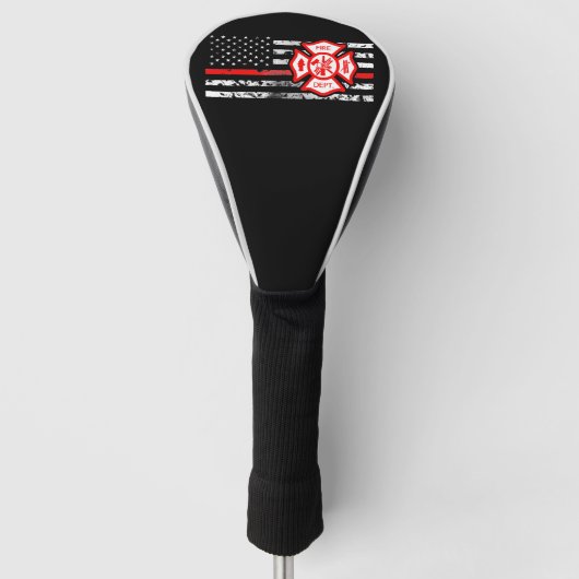 Feuerwehrmann-Flagge u. Florian Kreuz Golf Headcover (Vorderseite)