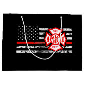 Feuerwehrmann-Flagge u. Florian Kreuz Große Geschenktüte (Rückseite)