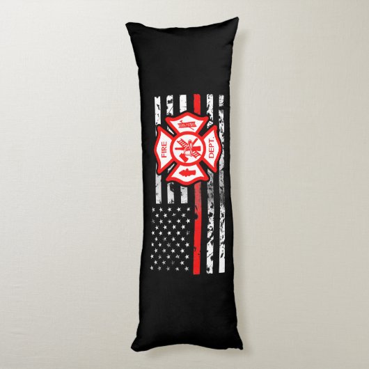 Feuerwehrmann-Flagge u. Florian Kreuz Seitenschläferkissen (Rückseite (Vertikal))