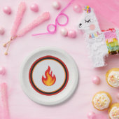 Feuerwehrmann-Flammen-Party-Teller aus Papier Pappteller (Party)