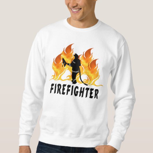 Feuerwehrmann-Flammen Sweatshirt (Vorderseite)