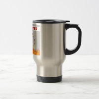 Feuerwehrmann-Flammen und Feuer-Reise-Tasse