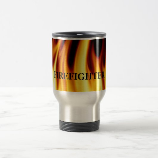 Feuerwehrmann flammt Geschenk-Tasse Reisebecher (Mittel)