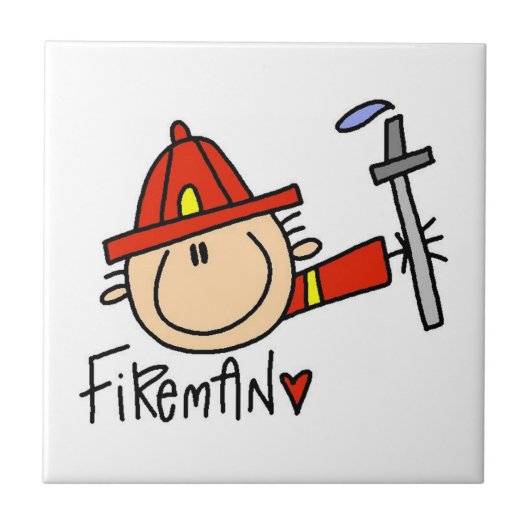 Feuerwehrmann Fliese (Vorderseite)