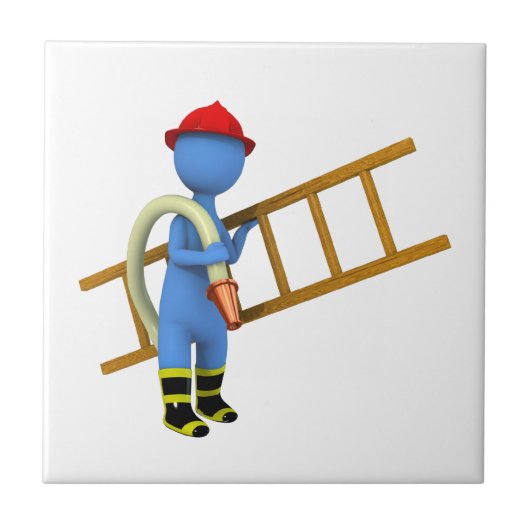 Feuerwehrmann Fliese (Vorderseite)