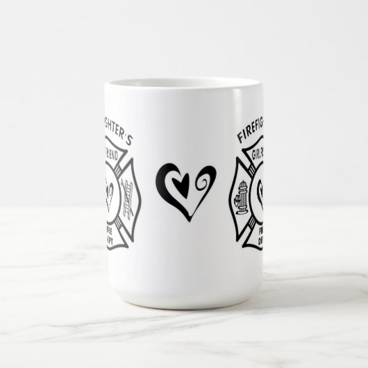 Feuerwehrmann-Freundin Kaffeetasse (Mittel)