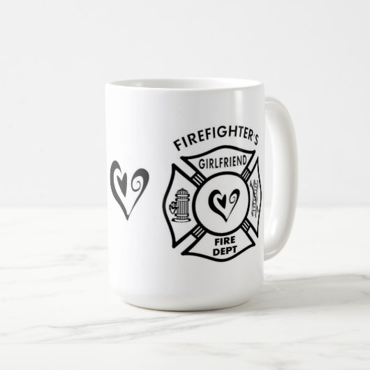 Feuerwehrmann-Freundin Kaffeetasse (VorderseiteRechts)