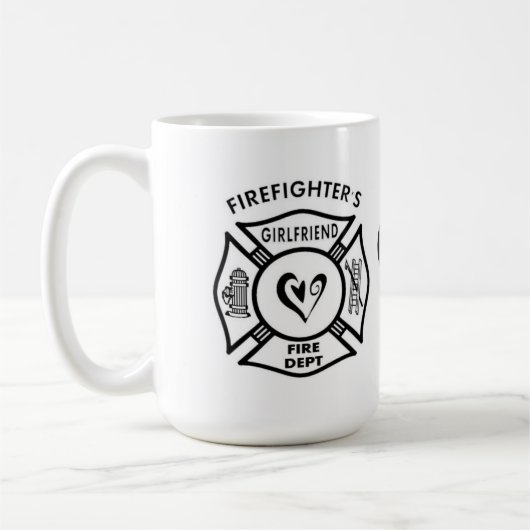 Feuerwehrmann-Freundin Kaffeetasse (Links)