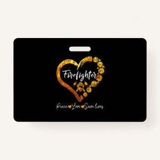 Feuerwehrmann Friedens-Liebe Rette Leben Ausweis