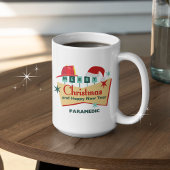 Feuerwehrmann Frohe Weihnachten glücklich Neues Ja Kaffeetasse