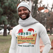 Feuerwehrmann Frohe Weihnachten glücklich Neues Ja T-Shirt