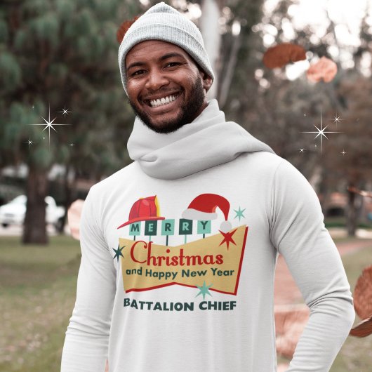 Feuerwehrmann Frohe Weihnachten glücklich Neues Ja T-Shirt