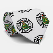 Feuerwehrmann Frohe Weihnachten Krawatte (Gerollt)