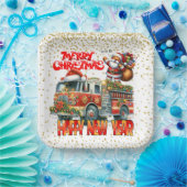 Feuerwehrmann - Frohes Neues Jahr Pappteller (Party)