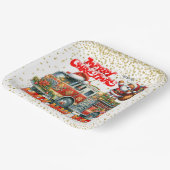 Feuerwehrmann - Frohes Neues Jahr Pappteller (Gewinkelt)