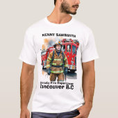 Feuerwehrmann für Feuerwehrfahrzeug T-Shirt (Vorderseite)