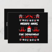 Feuerwehrmann für hässliche Weihnachtsfeiertage Feiertagskarte (Vorne/Hinten)