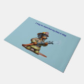 Feuerwehrmann Fußmatte (Schrägansicht)