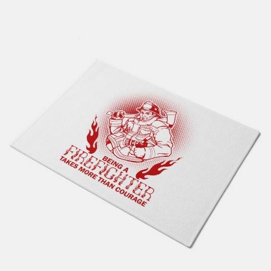 Feuerwehrmann Fußmatte (Schrägansicht)