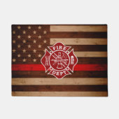 Feuerwehrmann-Fußmatte - 18" x24 " Fußmatte (Vorderseite)