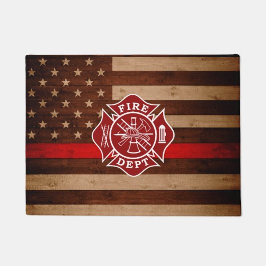 Feuerwehrmann-Fußmatte - 18" x24 " Fußmatte (Vorderseite)