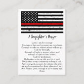 Feuerwehrmann, Gebet Bulk Thin Red Line Feuerwehrm Visitenkarte (Vorderseite)