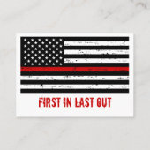 Feuerwehrmann, Gebet Bulk Thin Red Line Feuerwehrm Visitenkarte (Rückseite)