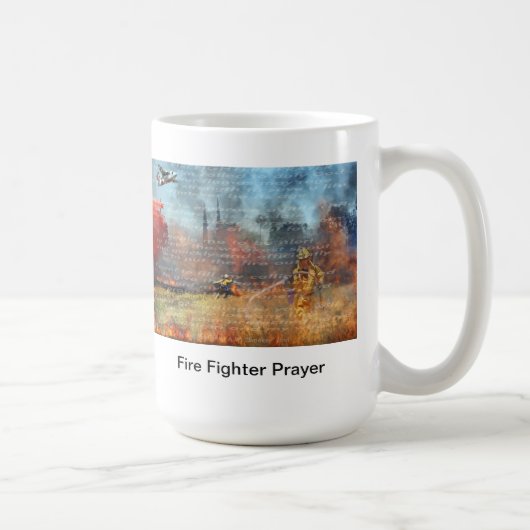Feuerwehrmann-Gebet Kaffeetasse (Rechts)